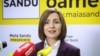 La nouvelle présidente de la Moldavie Maia Sandu, lors d'une conférence de presse à Chisinau le 16 novembre 2020, au lendemain de sa victoire au second tour de l'élection présidentielle. (REUTERS/Vladislav Culiomza)