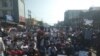 Manifestation contre un coup d'État militaire à Bago, en Birmanie.