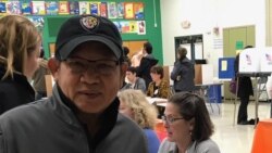 រូបឯកសារ៖ លោក គុជ ច័ន្ទលី ពលរដ្ឋ​ខ្មែរ​សញ្ជាតិ​អាមេរិកាំង​ម្នាក់ បាន​ទៅ​ចូលរួម​បោះឆ្នោត​ពាក់​កណ្តាល​អាណត្តិ​នៅ​ទីក្រុង Montgomery ​រដ្ឋ Maryland ​ថ្ងៃទី៦ ខែវិច្ឆិកា ​ឆ្នាំ២០១៨។ (រូបថត​ផ្តល់​ឲ្យ)