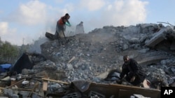 منطقه‌ای از شهر رفح پس از حملات اسرائیل