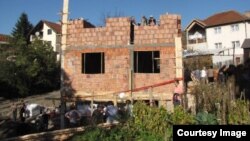 Kuća Adema Omeragića u Pionirskoj ulici u Višegradu u kojoj su zapaljeni civili