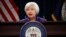 Federal Reserve Chair Janet Yellen speaks during a news conference in Washington, Dec. 13, 2017. 