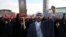 A Muslim cleric chants slogans alongside women in a rally to protest the execution by Saudi Arabia last week of Sheikh Nimr al-Nimr, a prominent opposition Saudi Shiite cleric, in Tehran, Iran, Jan. 4, 2016.