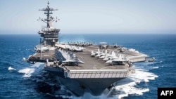 2017年4月30日西奥多·罗斯福航母在南加州沿海训练。