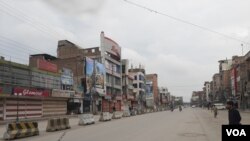 په پېښور کې د لاک ډاون په مهال بازارونه تړل شوي دي