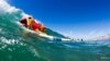 A canine competitor at the 7th annual Surf City Surf Dog competition in Huntington Beach, California, Sept. 27, 2015. (Courtesy: Dominique Labrecque)