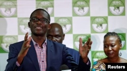Ezra Chiloba, directeur exécutif de la Commission électorale (IEBC), donne un discours à Nairobi, Kenya, 6 juillet 2017.