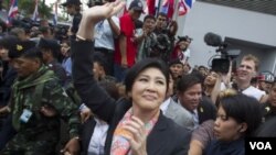 Perdana Menteri Thailand Yingluck Shinawatra yang telah diberhentikan Mahkamah Agung atas tuduhan nepotisme. 