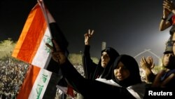 Des supporters de Moqtada al-Sadr pendant les Grandes Festivités à Bagdad, le 30 avril 2016.