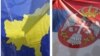 Flags of Kosovo and Serbia