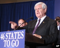 金里奇对支持者发表讲话