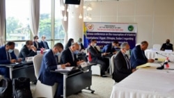 Mawaziri wa Misri, Ethiopia na Sudan wakati wa mazungumzo juu ya bwawa Renaissance hapo April, 2021