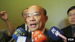 民进党主席苏贞昌(美国之音容易拍摄)