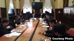 台湾民航局副局长何淑萍9月26日在蒙特利尔举行记者会