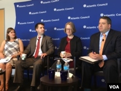 大西洋理事会举行座谈会专家讨论川普政府对台军售（美国之音钟辰芳拍摄）