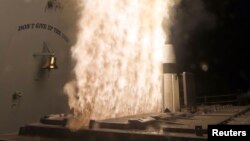 지난 4월 미 해군 소속 구축함 USS 레이크 에리에서 요격용 SM-3 미사일을 발사하고 있다.