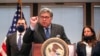 US Attorney General William Barr speaks on Operation Legend, the federal law enforcement operation, during a press conference in Chicago, Illinois, on September 9, 2020.