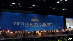 남아프리카 공화국 더반에서 26일부터 사흘간 열린 브릭스 정상회의.