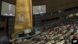 올해 6월 뉴욕 유엔 본부에서 열린 유엔 총회. (자료사진)