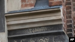 The so-called "Judensau," or "Jew pig," sculpture is displayed on the facade of the Stadtkirche (Town Church) in Wittenberg, Germany, Jan. 14, 2020.