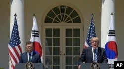 Rais Donald Trump na Rais Moon Jae-in