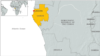 Map of Gabon, Africa