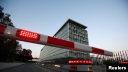 资料照：在日内瓦的世界卫生组织总部在举行世界卫生大会。（2020年5月18日）