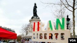 یکی از تظاهرات مخالفان جمهوری اسلامی ایران در پاریس 