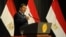 Egyptian President Mohamed Morsi addresses a conference June 26, 2013 in Cairo. (Egyptian Presidency photo)