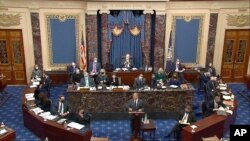 In this image from video, House impeachment manager Rep. David Cicilline, D-R.I., speaks during the second impeachment trial of former President Donald Trump in the Senate at the U.S. Capitol in Washington, Feb. 9, 2021. 
