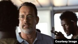 Tom Hanks is seen in a scene from the movie "Captain Phillips." A new study says gun violence in PG-13 movies has tripled since 1985. (Sony Pictures)