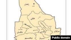 برشی از نقشه استان سیستان و بلوچستان