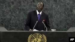 President Robert Mugabe at the UN General Assembly. File photo.