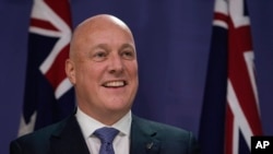 资料照片: 新西兰总理克里斯托弗·卢克森