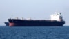 An oil tanker is pictured off the Iranian port city of Bandar Abbas, which is the main base of the Islamic republic's navy and has a strategic position on the Strait of Hormuzon, April 30, 2019.