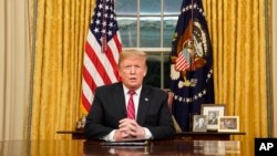 Rais Donald Trump akilihutubia taifa. Januari 8, 2019