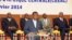 FILE - Chadian President Idriss Deby delivers his opening remarks at the special summit of the 10-nation Economic Community of Central African States (ECCAS) in Ndjamena on January 9, 2014.