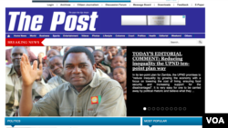 Capture d'écran de la page d'accueil du journal, The Post, le 22 juin 2016.