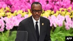 Le président rwandais, Paul Kagame, prend la parole lors de la cérémonie d’ouverture du Forum sur la coopération Chine-Afrique au Grand Palais du Peuple à Beijing, le 3 septembre 2018.