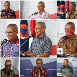 Juru bicara Satgas Penanganan Covid-19 dr. Achmad Yurianto dalam kolase. (Foto: Courtesy/BNPB)