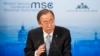 U.N. Secretary-General Ban Ki-moon gives his speech during the annual Munich Security Conference, Feb. 1, 2014. 