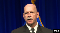 斯威夫特上将高度警惕中国部署导弹（美国之音黎堡拍摄）