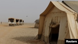 一个叙利亚边境地区的难民营。