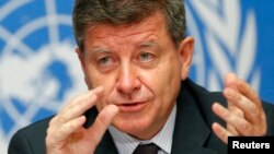 FILE- Guy Ryder, Director-General of the International Labor Organization.