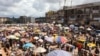FILE - People shop at Mokolo market in Yaounde, Cameroon, Oct. 10. 2011.