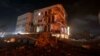 A damaged building is seen at the scene where a car bomb exploded targeting a Mogadishu hotel in a business center in Maka Al Mukaram street in Mogadishu, Somalia, Feb. 28, 2019.