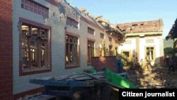 ကချင်ပြည်နယ် မိုးမောက်မြို့နယ် ဗန်းမော်-မြစ်ကြီးနား ကားလမ်းရှိ ကုန်းလောရွာဘုရားကျောင်းမှာ ဒီကနေ့ လူ ၈ ဦးသေဆုံးခဲ့ရတဲ့ စစ်ကောင်စီက လေကြောင်းက ဗုံးကြဲတိုက်ခိုက်ခဲ့တဲ့မြင်ကွင်း ယခင်မှတ်တမ်း။ (နိုဝင်ဘာ ၁၅၊ ၂၀၂၄/ Photo: CJ)