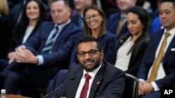 Кэш Пател на слушаниях в Юридическом комитете Сената. 30 января 2025 г. 