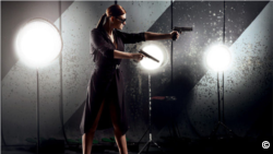 A screen shot of a photo shoot with Maria Butina from the April 2014 Russian edition of GQ. Butina pleaded guilty on December 13, 2018, to conspiracy to act illegally as an unregistered Russian agent.