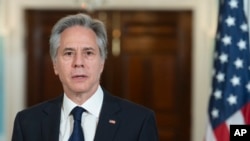 资料照片：美国国务卿布林肯。（2024年4月11日）